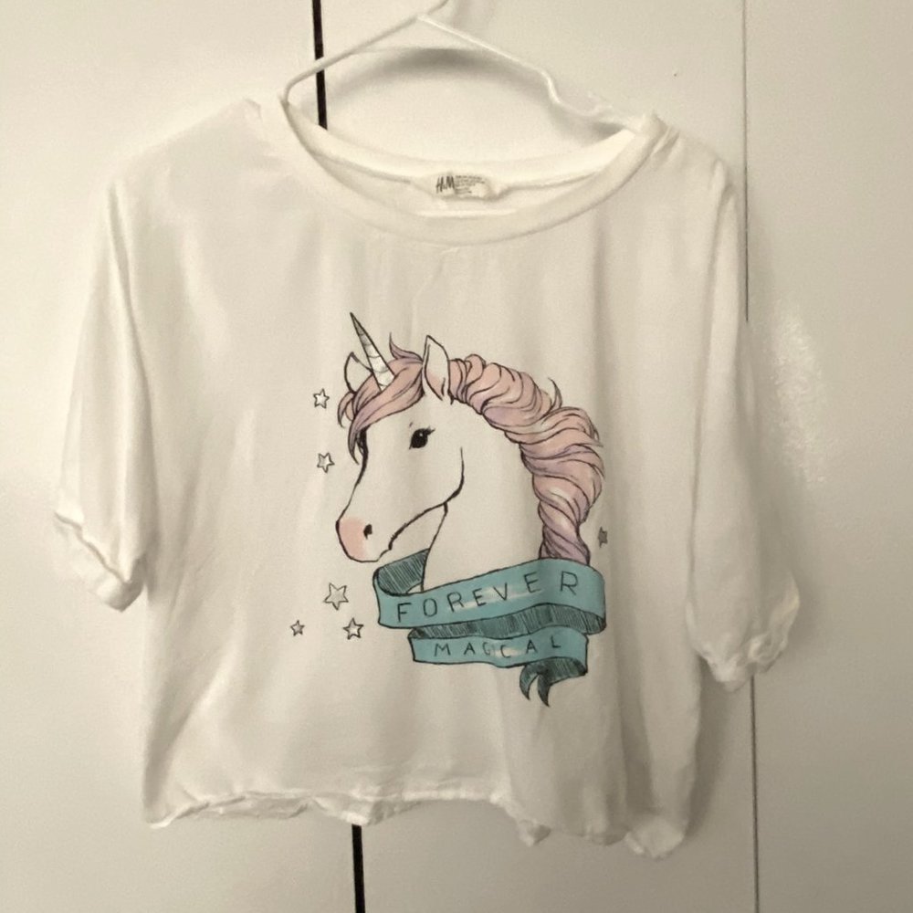 PRICE DROP! Unicorn Crop top